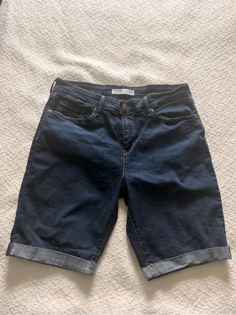 Levi's Navy Blue Denim Bermuda Shorts